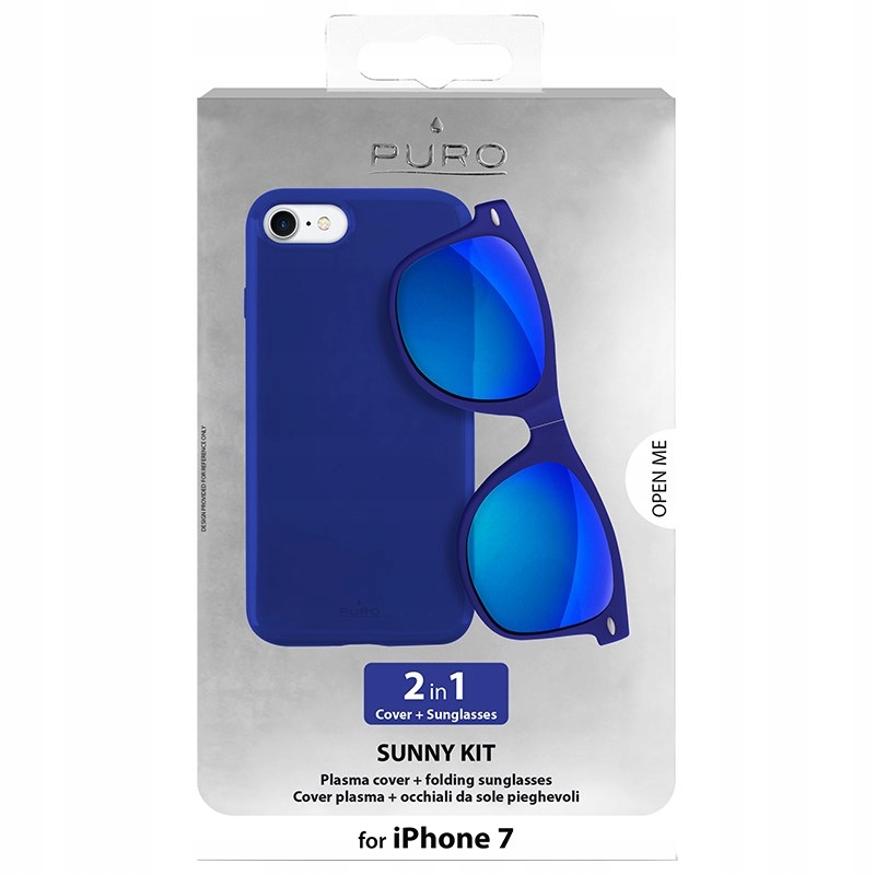 

Puro Obudowa Silikon cover + Okulary do iPhone 7/8