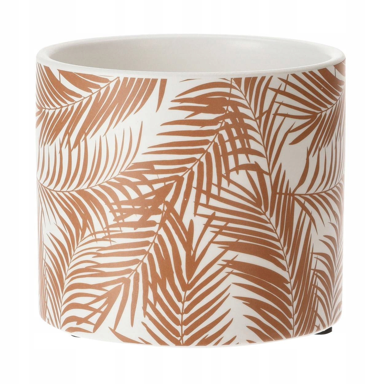 Doniczka OKRĄGŁA w liście mała na kwiaty 10x12 cm