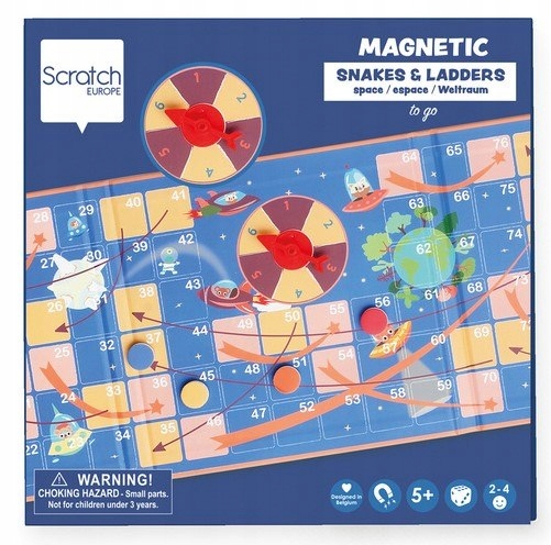 Kosmos gra magnetyczna ze spinnerem Scratch 5+