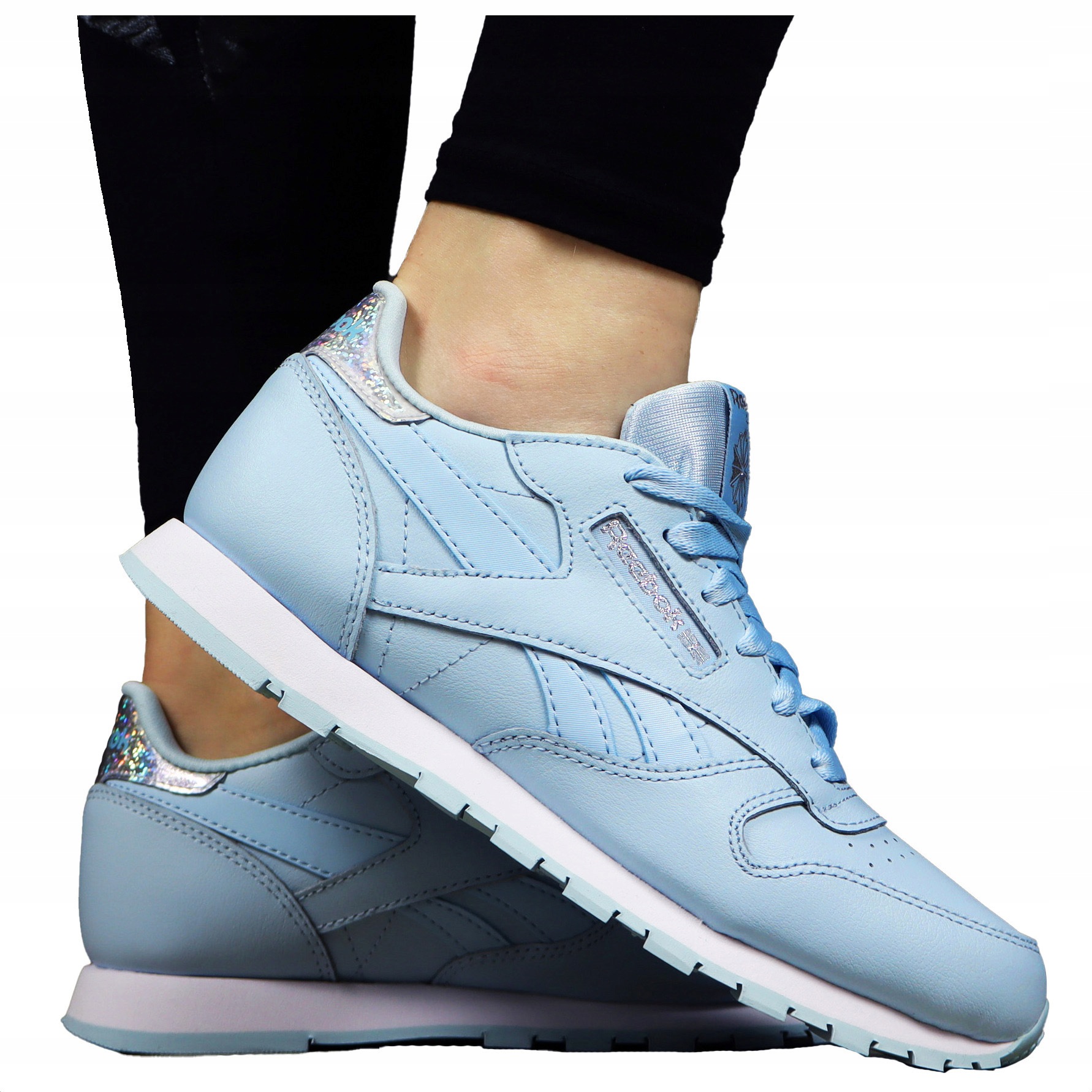 dámské boty Reebok Kožené, Modré, ze sportovní kůže, klasické, podzimní