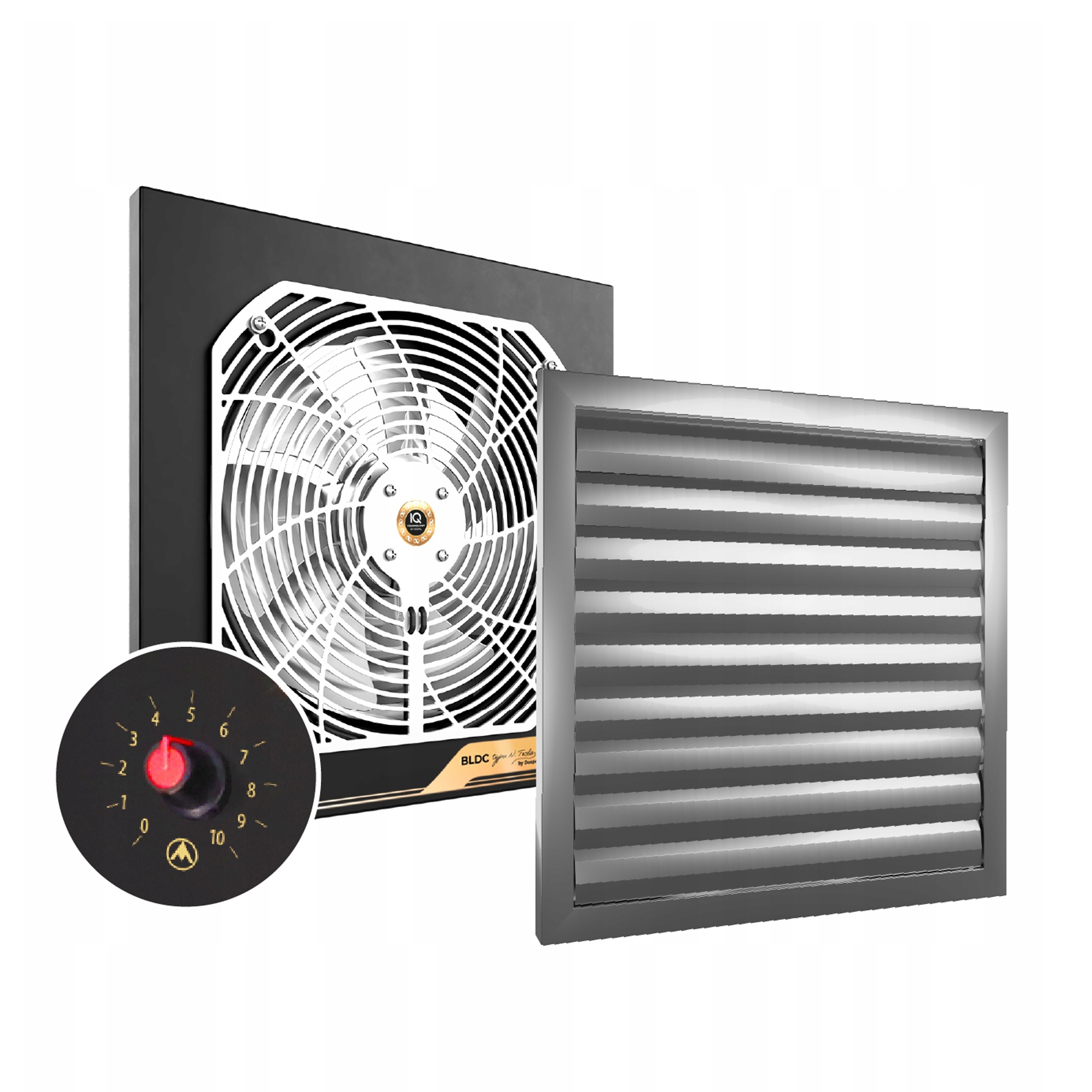 Odsávací ventilátor Silver 200 s motorom 890 m3/h žalúzia