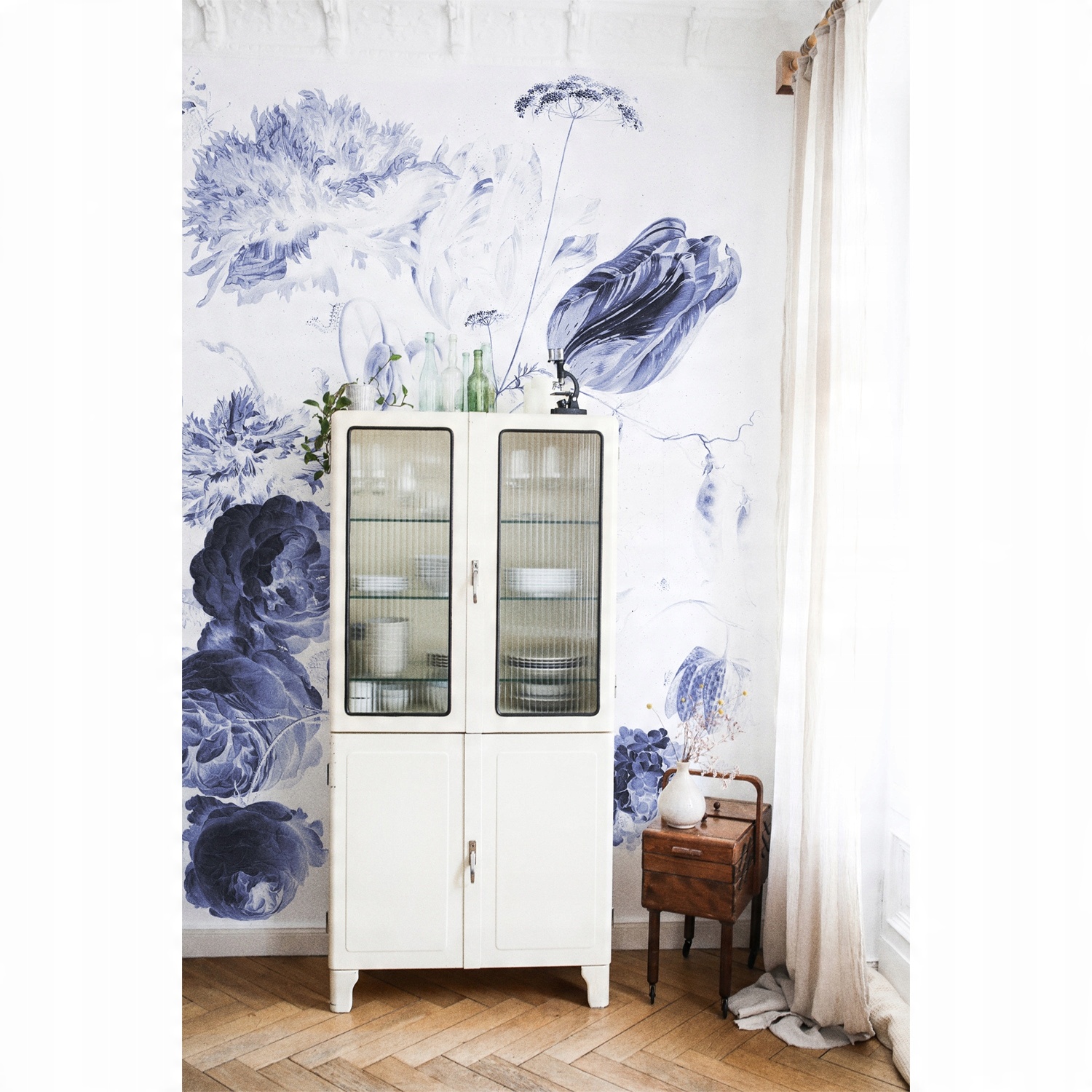 

Fototapeta na ścianę Vintage duże kwiaty 208x146cm