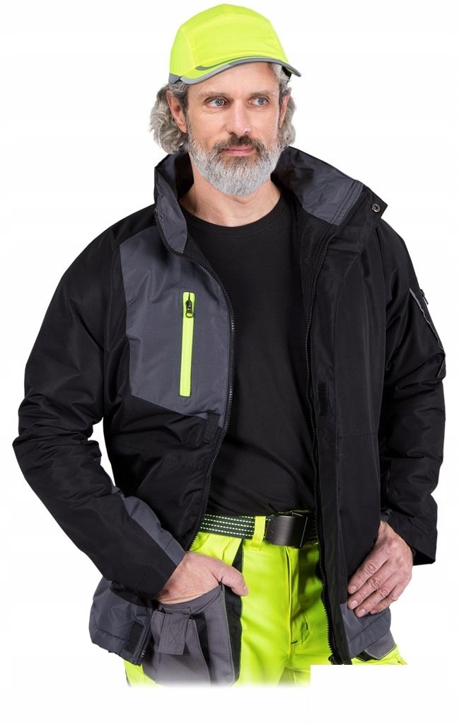 Ochranná Zateplená Bunda Reis Hyper-j XL Černo-šedá