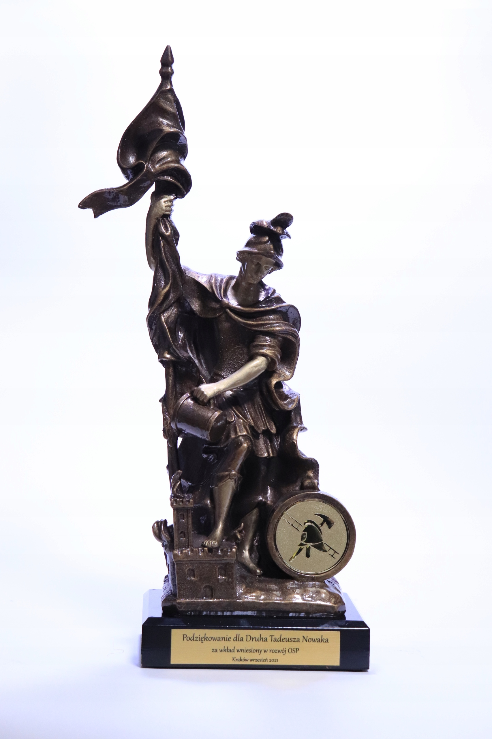 

Statuetka figurka Florian, Strażak 27cm+nadruk
