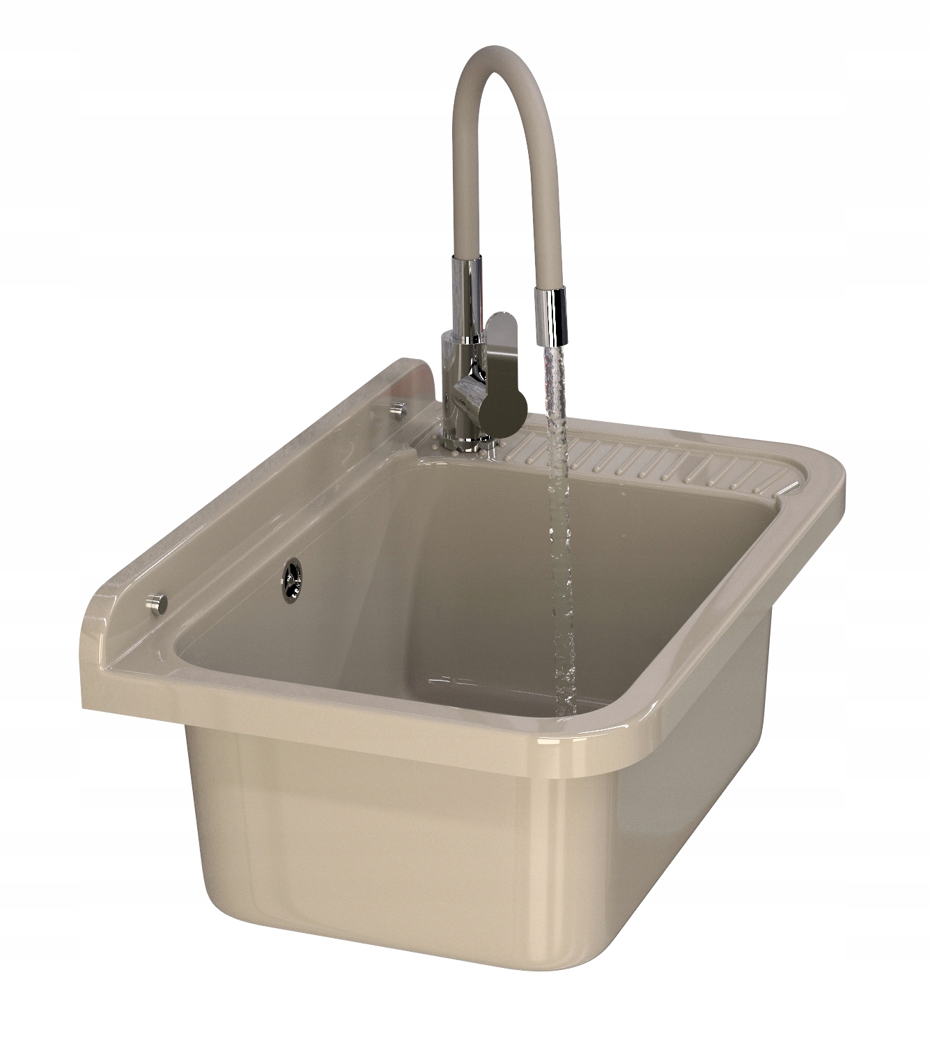 Dřez Béžové Ekonomická Technická Komora Pracovní Komora Velká Baterie Sada