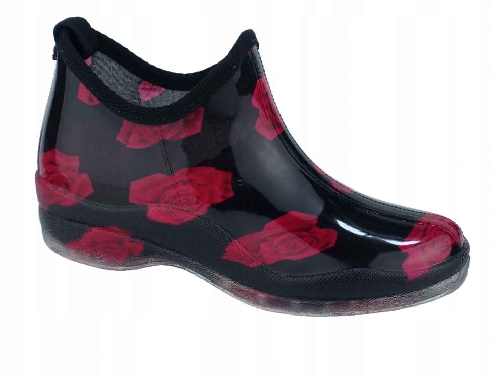 KALOSZE DAMSKIE KWIATY GUMOWCE KRÓTKIE NISKIE RÓŻA Kod producenta 5507