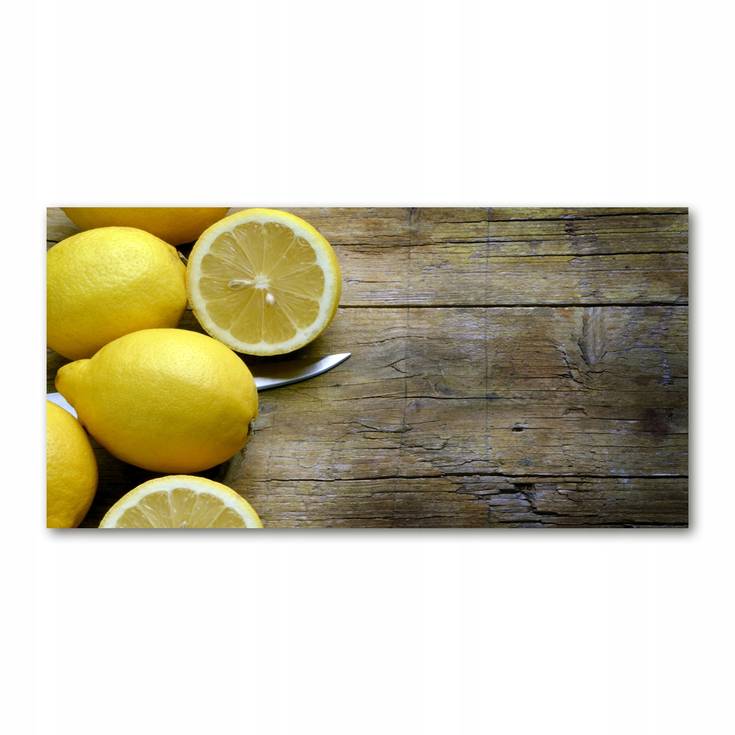 

Foto-obraz akrylowy Cytryny na drewnie 140x70 cm
