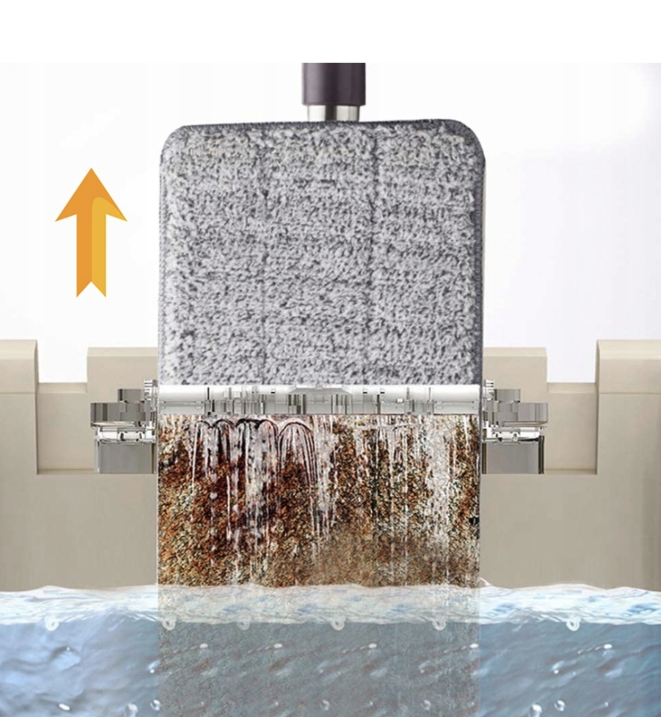 MOP PŁASKI Z WYCISKACZEM I WIADREM DWUKOMOROWYM + 2 WKŁADY MICROFIRBA Rodzaj wiadro i mop