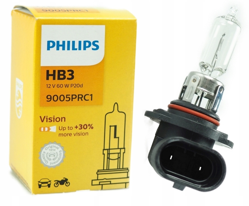 

Żarówka Philips HB3 12V P20d 9005PRC1 +30% Vision