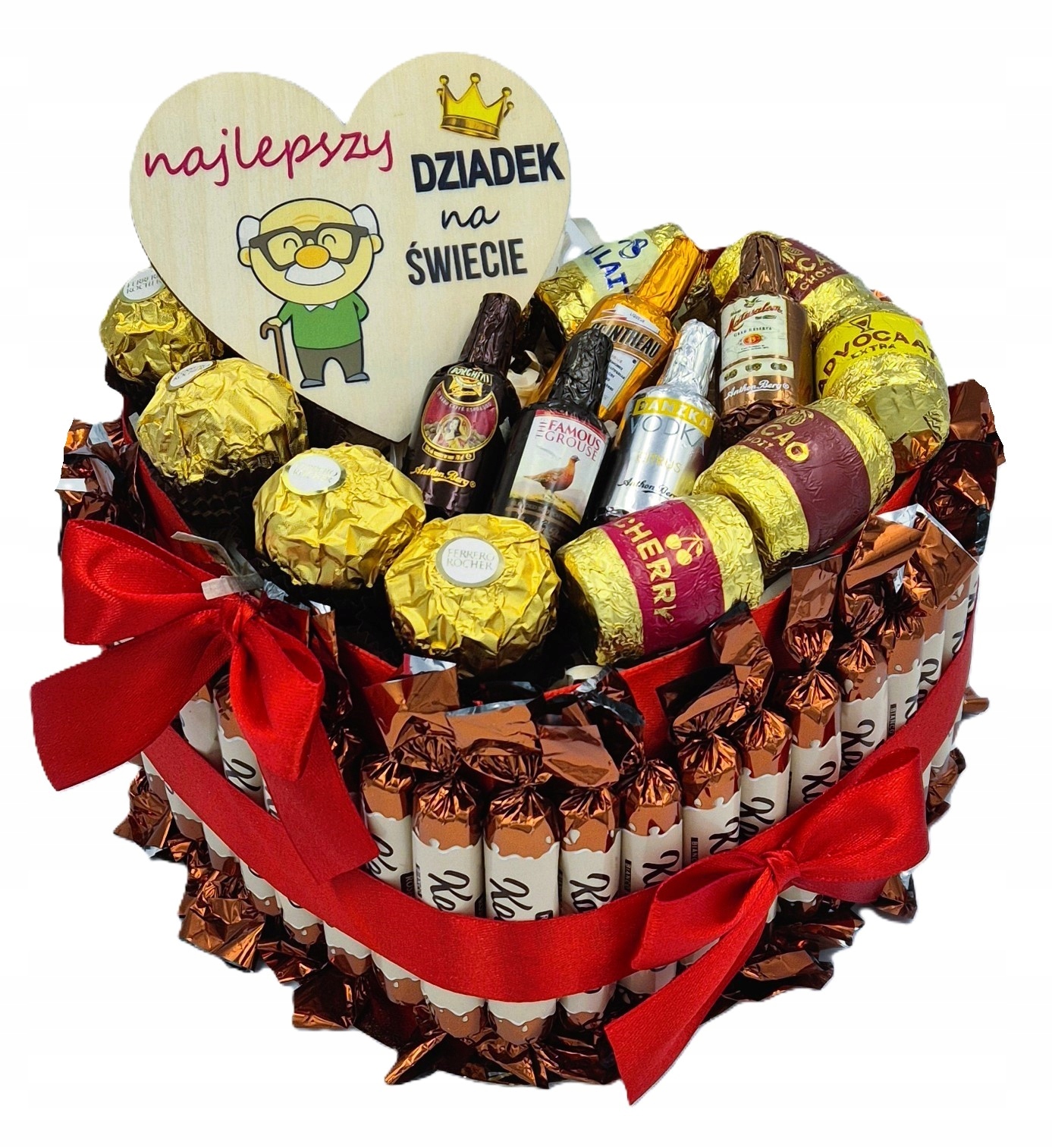 Torta zo sladkostí Darčekový kôš Box Sada Darček k narodeninám Deň starých rodičov