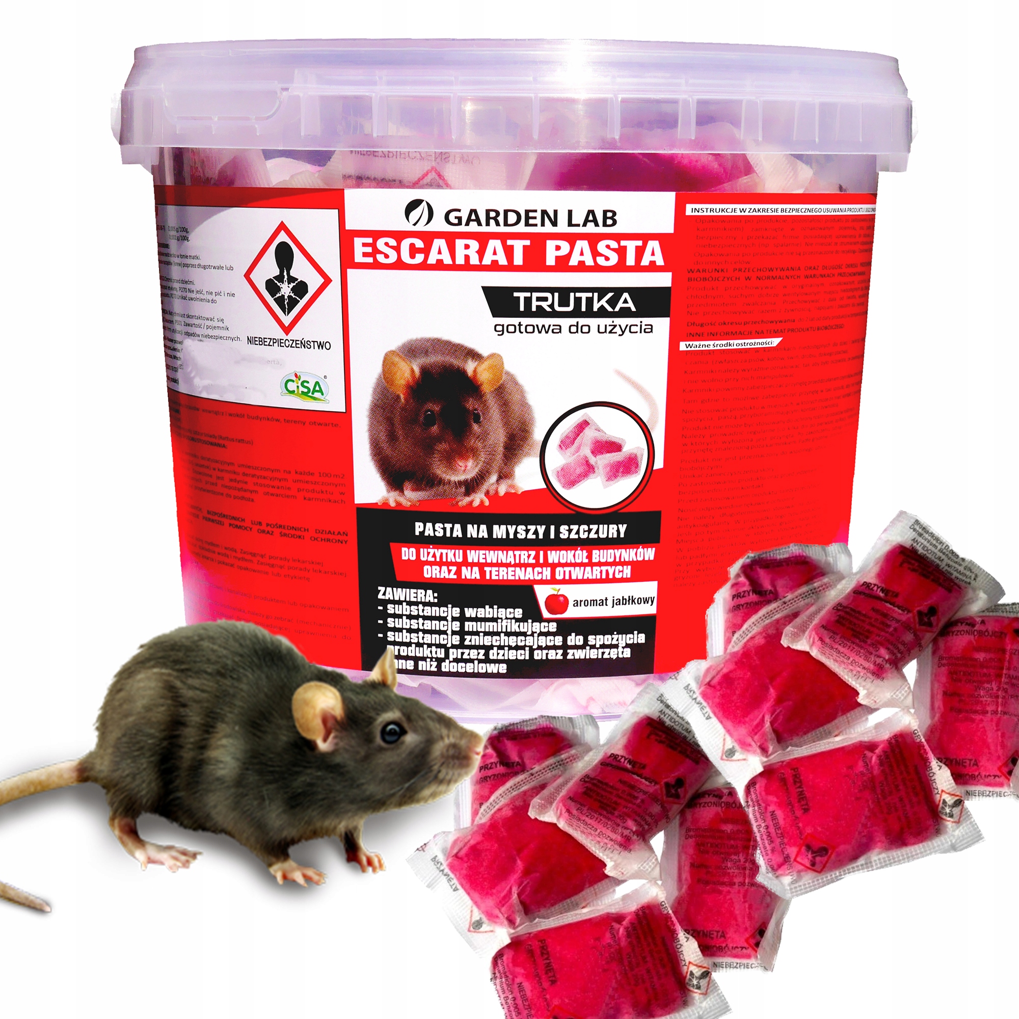 Silna Pasta Trutka Na Myszy Szczury Gryzonie Krety 5 Kg Mocna Deratyzacja