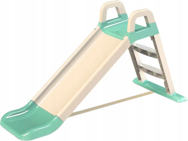 ZJEŻDŻALNIA Stabilna Ogrodowa dla Dzieci 140 cm beżowo-miętowa Rodzaj wolnostojąca