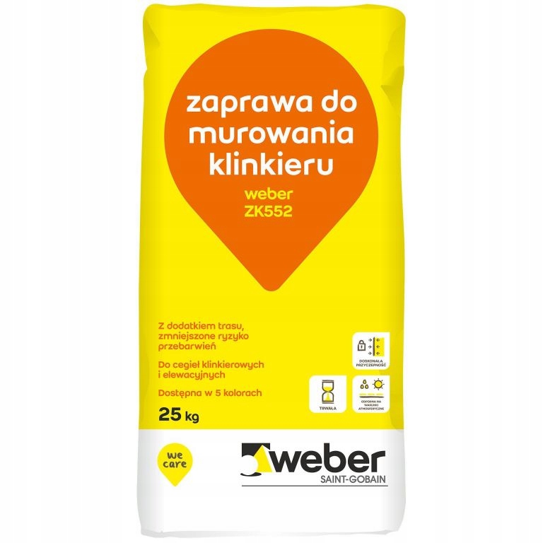 

Weber ZK552 zaprawa murarska Klinkier 25kg szara