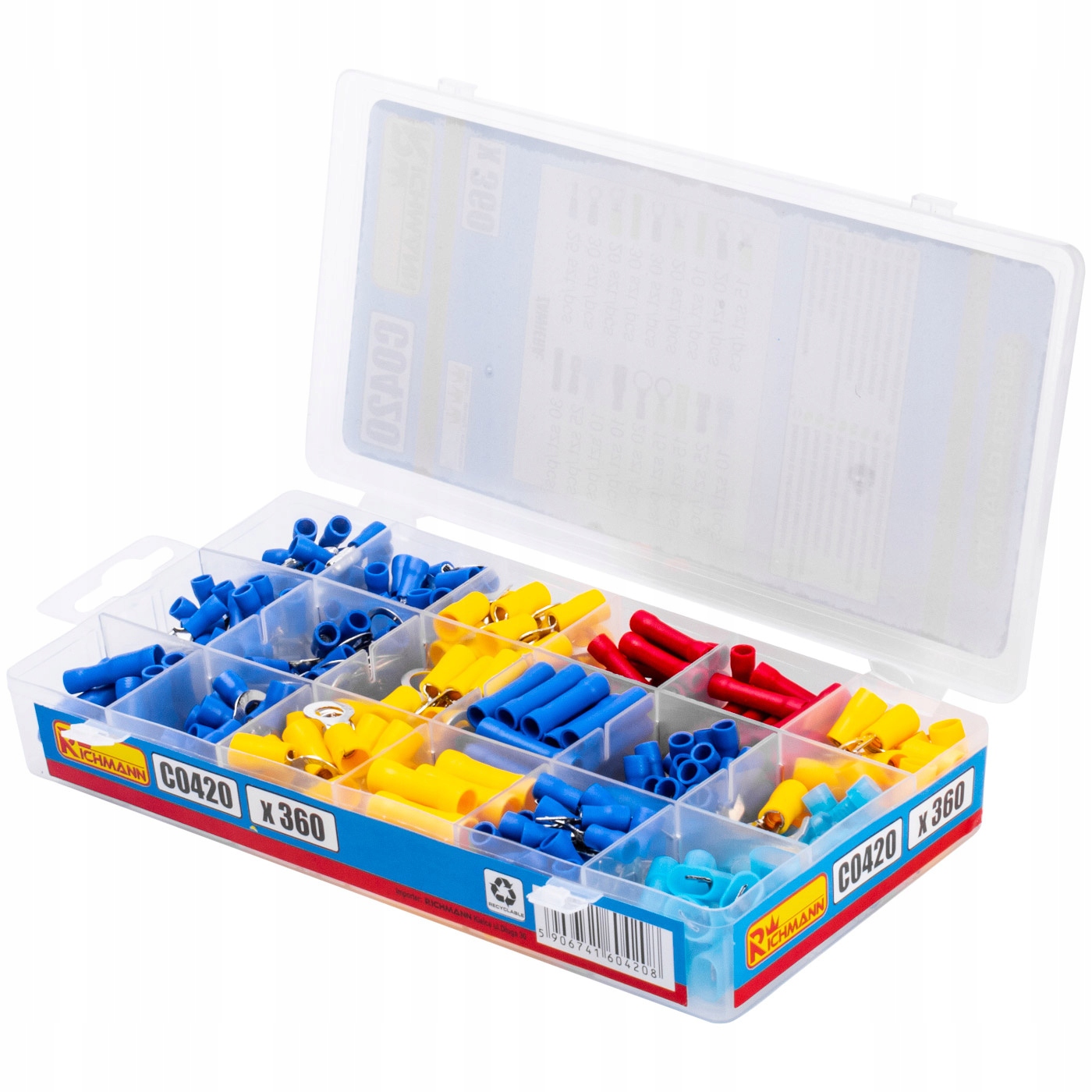 KPL. KOŃCÓWEK I ZŁĄCZ ELEKTR. IZOLOWANYCH 360 SZT. Marka RICHMANN