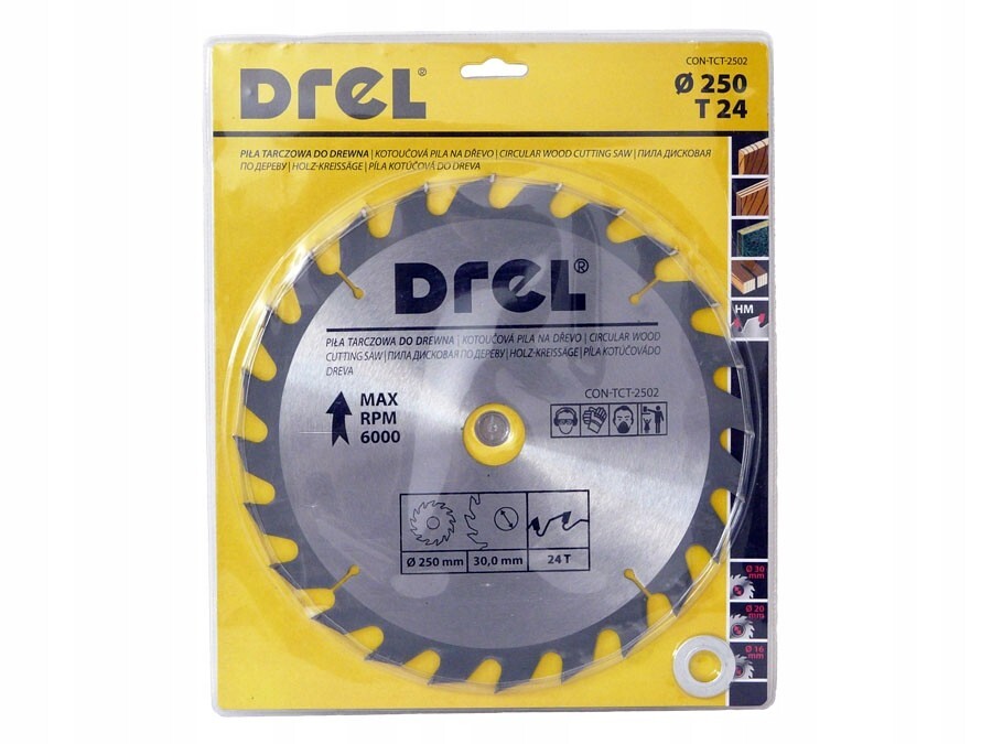 PIŁA TARCZOWA WIDIOWA DO DREWNA 250X30 24Z Kod producenta CON-TCT-2502