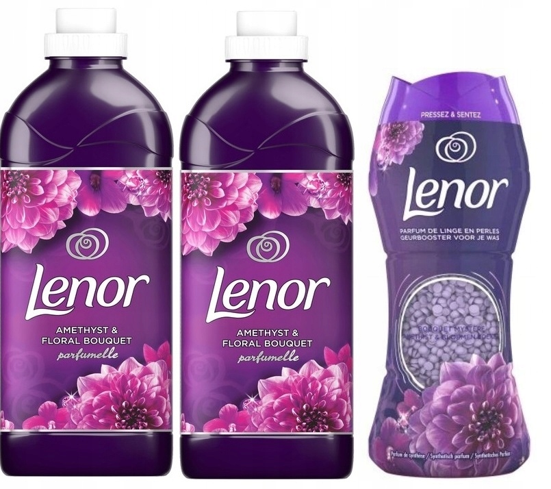 Levně Lenor 2x Tekutá aviváž Perličky Amethyst Florar Set