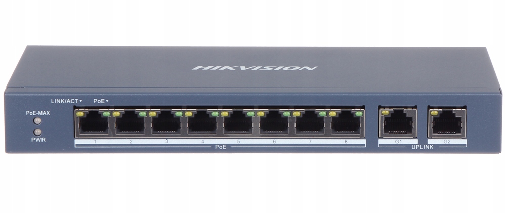 PoE Switch Hikvision 8x Poe 2x Lan 100Mps pre kamery