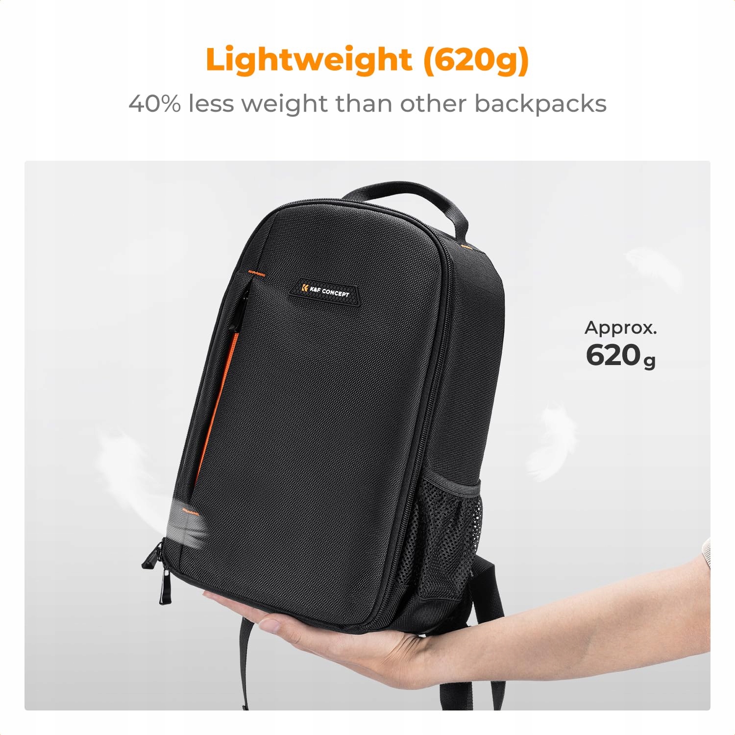 K&F CONCEPT Wodoodporny Plecak Foto z Przegrodą Na Laptopa — miniatura 4