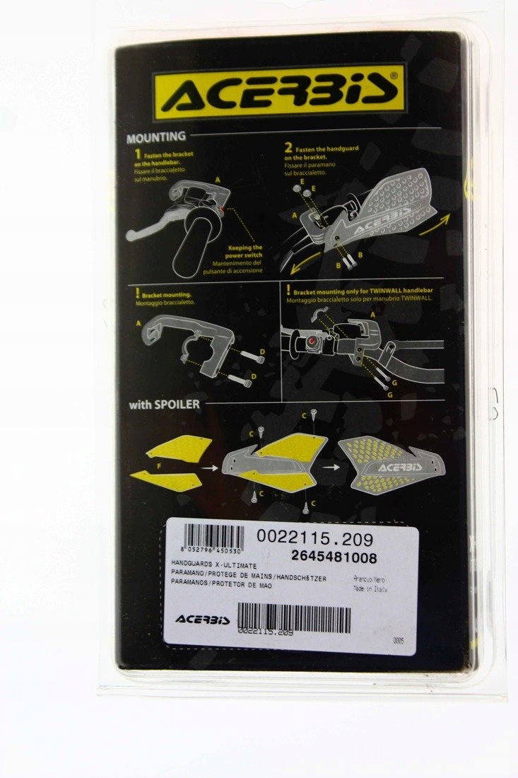 Listki handbary osłony dłoni ACERBIS X-ULTIMATE Dopasowanie do pojazdu produkt uniwersalny