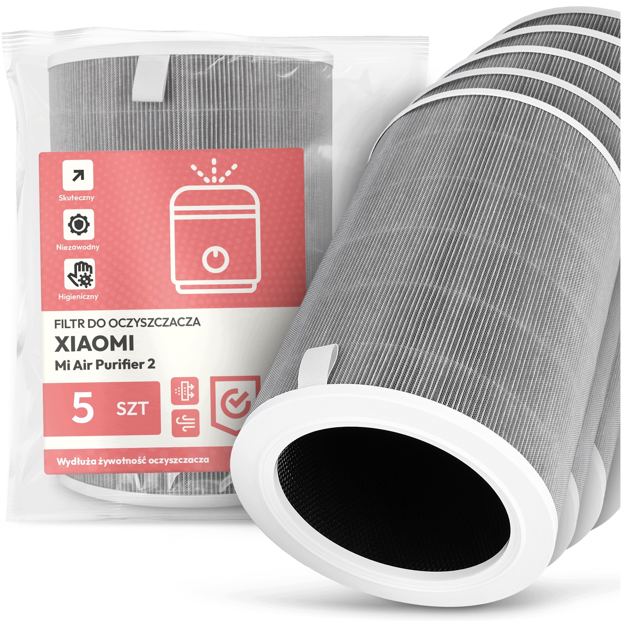 5 x Filtr Pro Čističku Vzduchu Xiaomi Mi Air Purifier 2 Hepa náplň