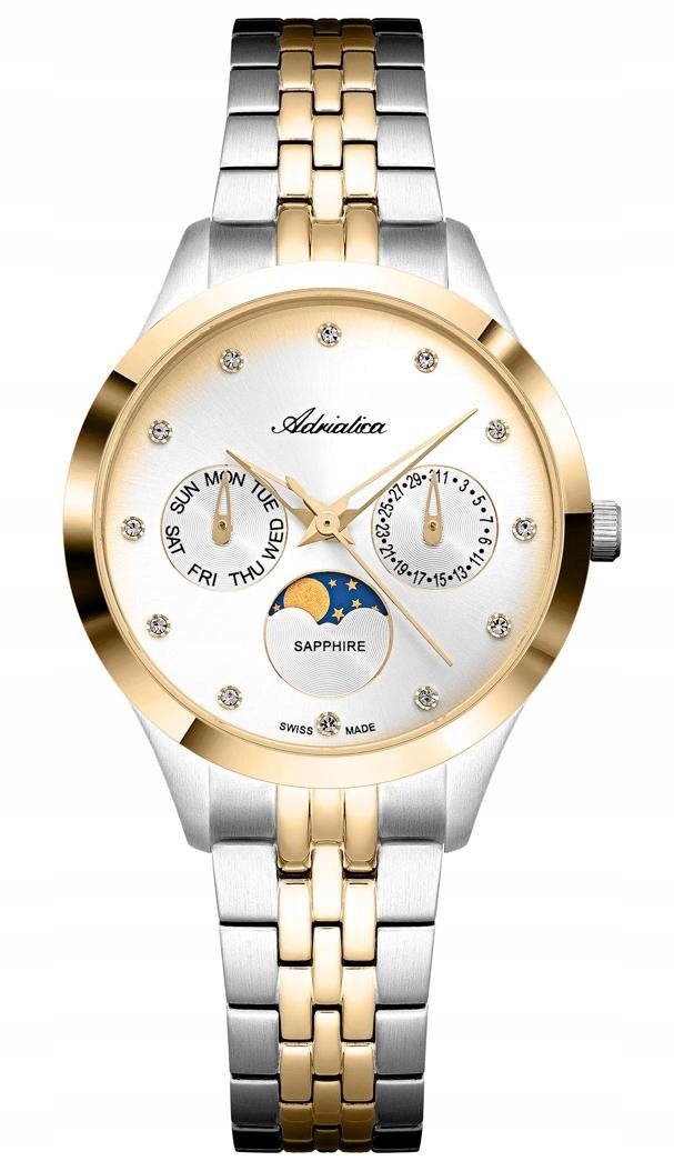 Nové Originální dámské hodinky Adriatica A3833.2143QF stříbrné zirkony