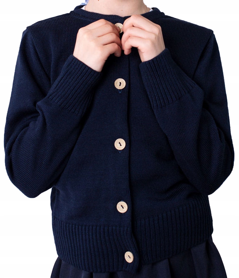 

Granatowy sweterek rozpinany dla dziewczynki 152