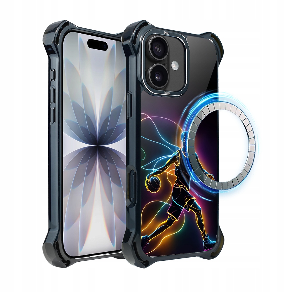 Pouzdro pro iPhone 17 Ibizu DropGuard Ultra s MagSafe, Duch basketbalu