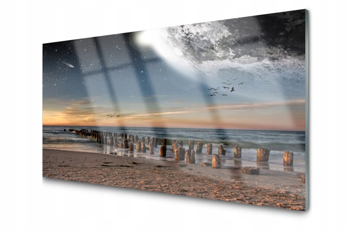 

Panel szklany dekor Ocean Plaża 120x60 + Klej