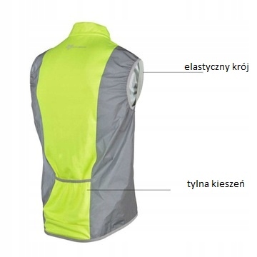 ROCKBROS Kamizelka Rowerowa Kamizelka Odblaskowa Oddychająca Kolarska 4XL Kolor szary