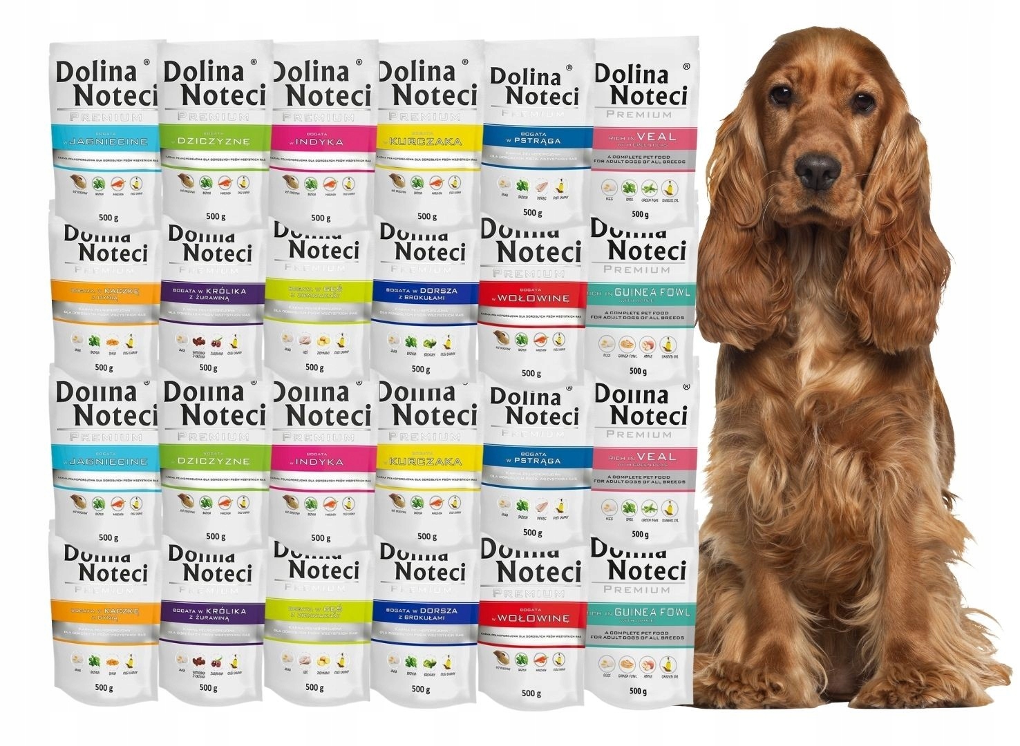 Levně Dolina Noteci Premium MIX 12 Příchutí Krmivo mokré pro psa 24x500g