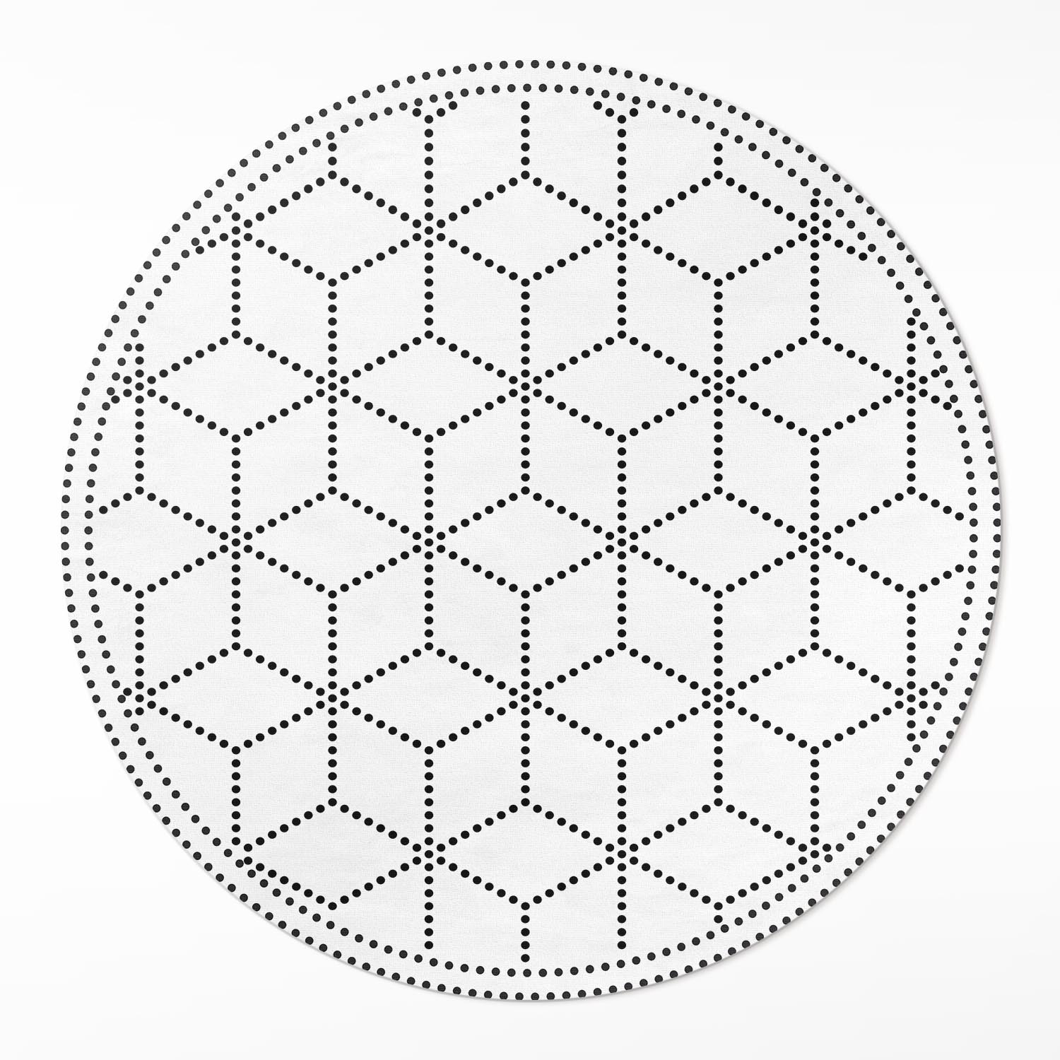 Okrúhly vinylový koberec do kancelárie, kocky, 3D kocky, moderné bodky ⌀ 150 cm