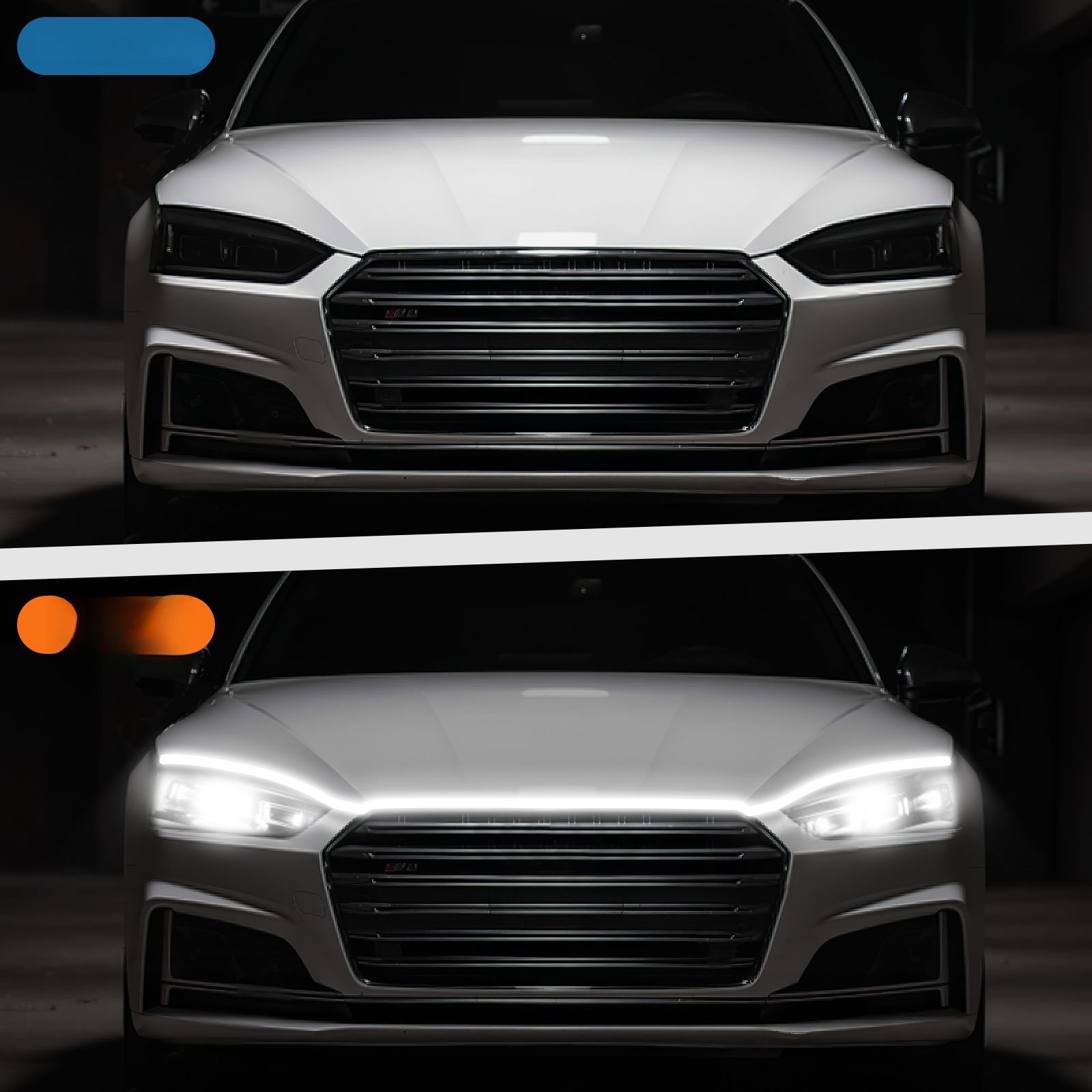 LISTWA LED DO AUTA 180CM BIAŁA ŚWIETLNA ELASTYCZNA DRL ŚWIATŁA DZIENNE