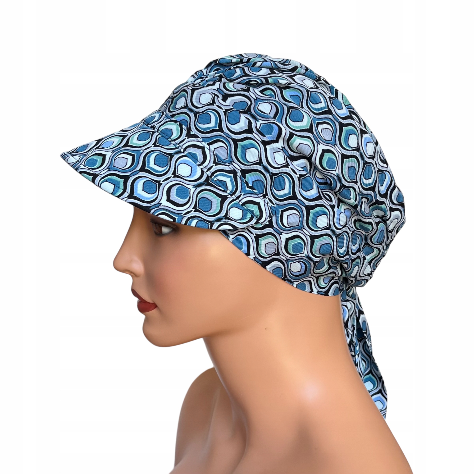 Turban damski Tess z daszkiem 367 chusta wiosenna także po chemioterapii Marka Eva Design