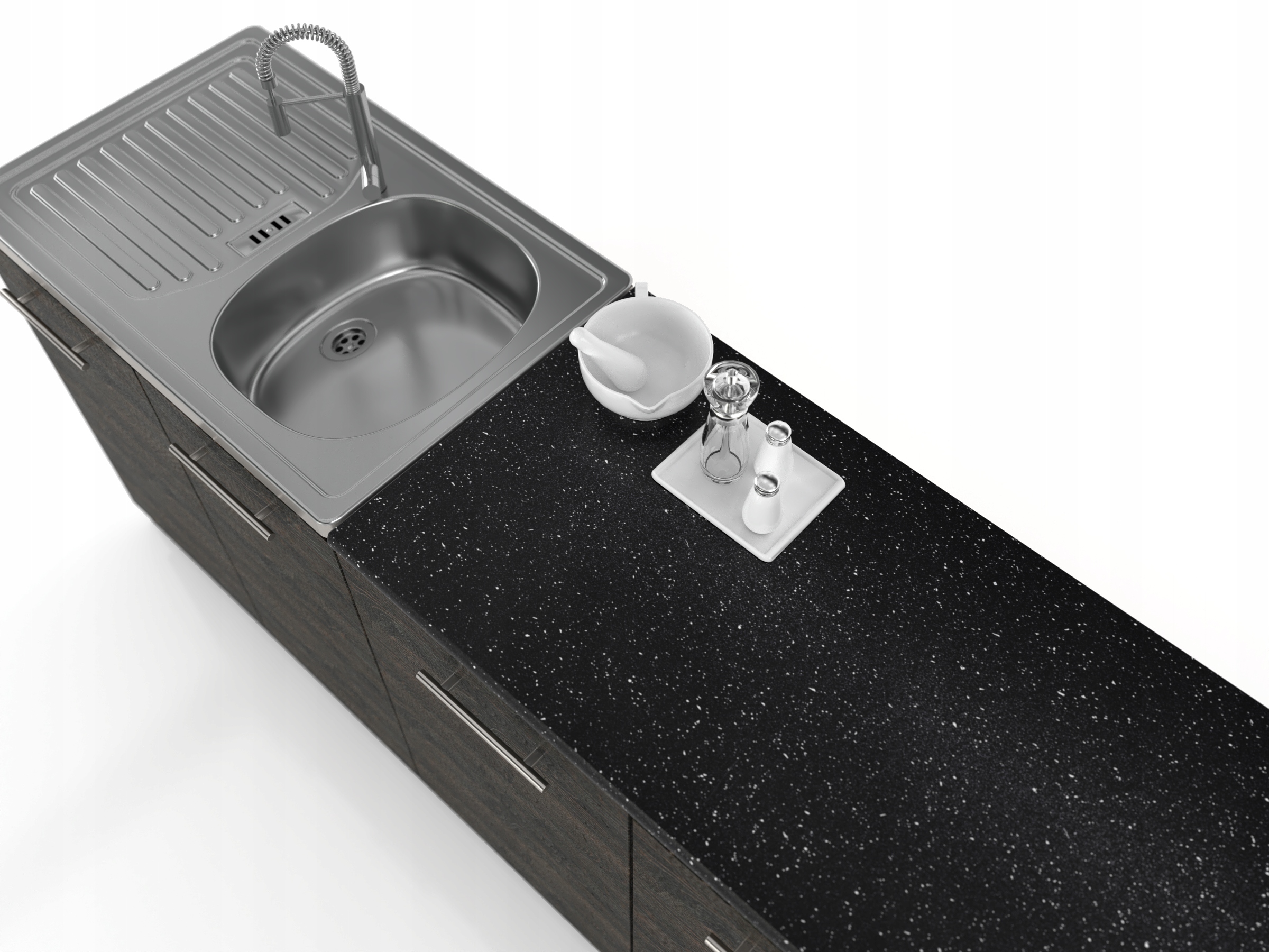 BLAT KUCHENNY PŁYTA LAMINOWANA TOP DO KUCHNI ANDROMEDA CZARNA 45CM