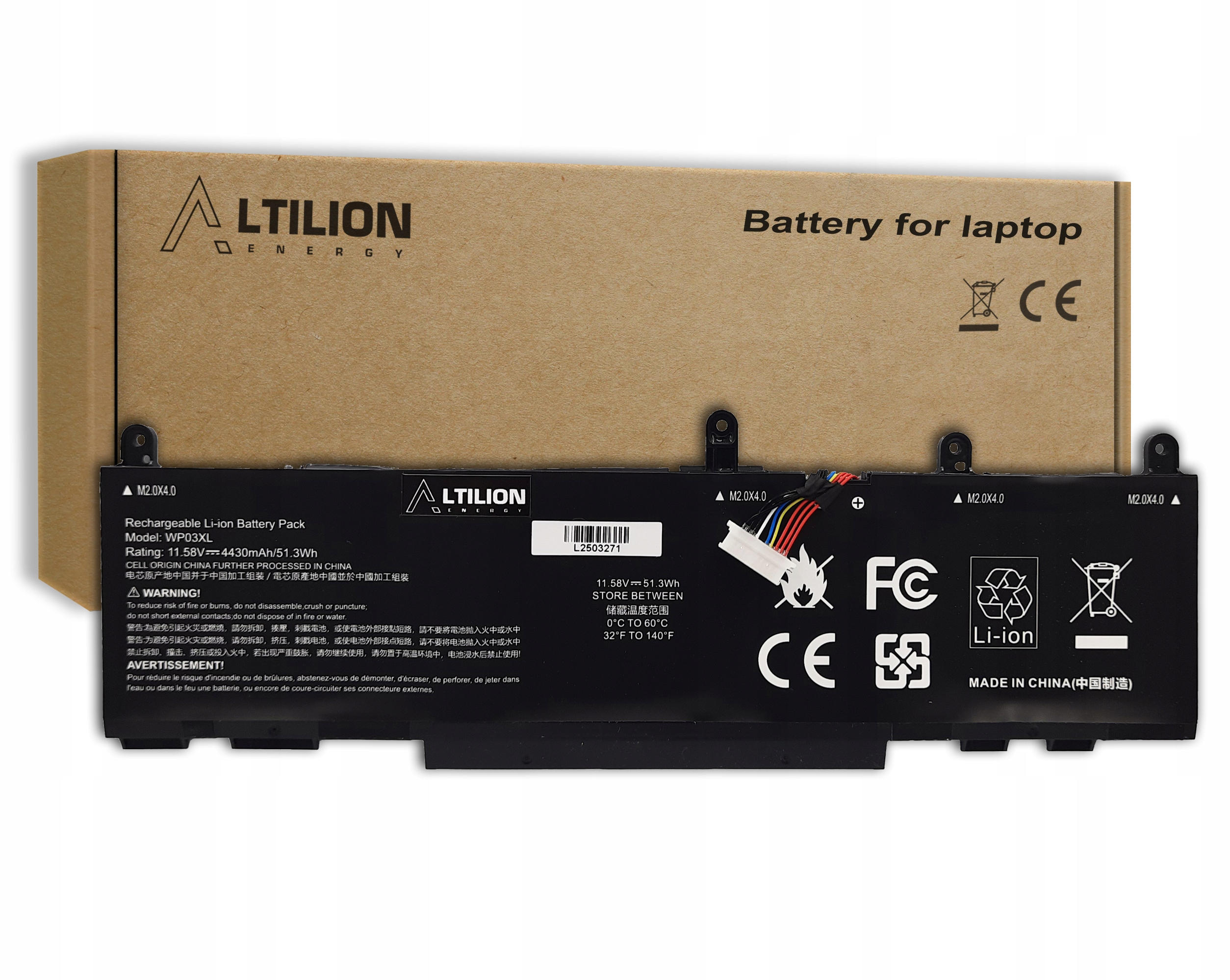 Baterie Altilion Energy WP03XL kompatibilní s Hp