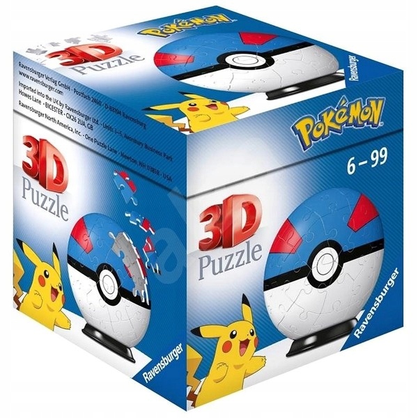 

Puzzle 3D Kula Pokemon niebieska 54 elementy