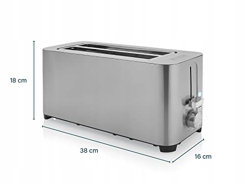 PRINCESS Toster Stalowy 2 Długie Szczeliny 7 Poziomów 1400W — miniatura 4