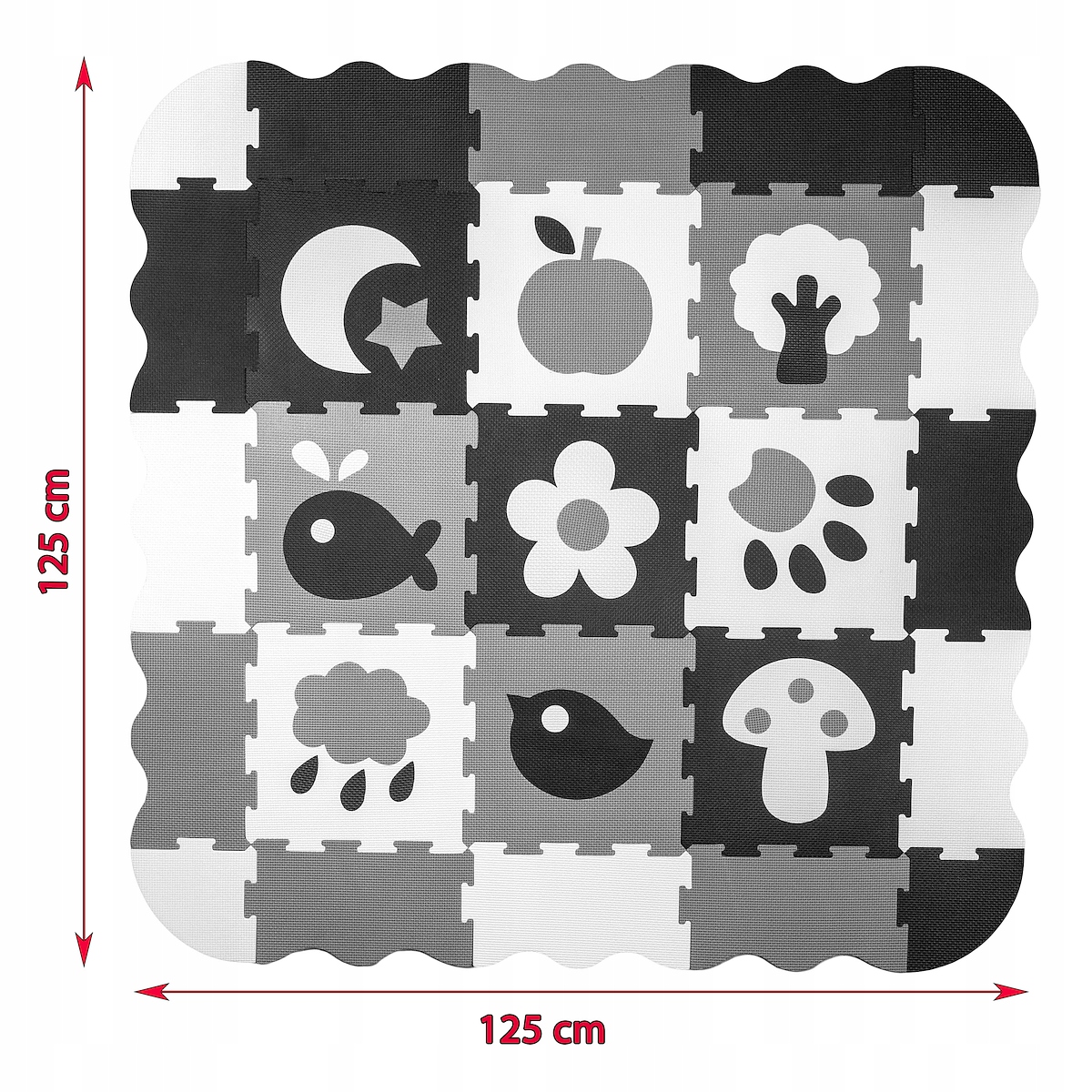 SMILY PLAY MATA PIANKOWA DLA DZIECI PUZZLE SKŁADANA EDUKACYJNA DWUSTRONNA Kod producenta SP84510