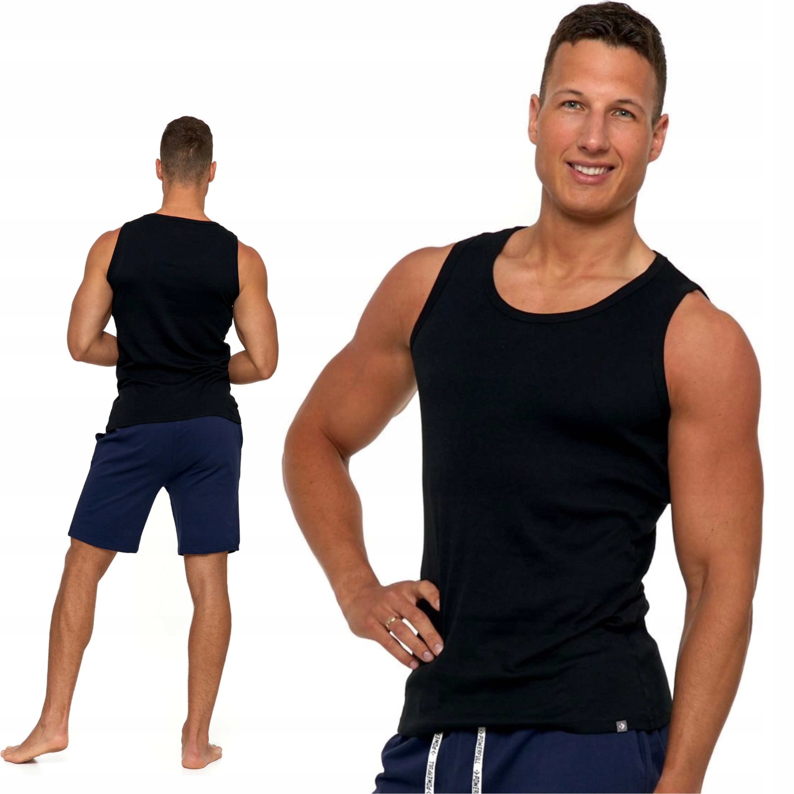 PODKOSZULKA KOSZULKA MĘSKA 100% BAWEŁNA NA RAMIĄCZKACH TOP MĘSKI MORAJ 3XL