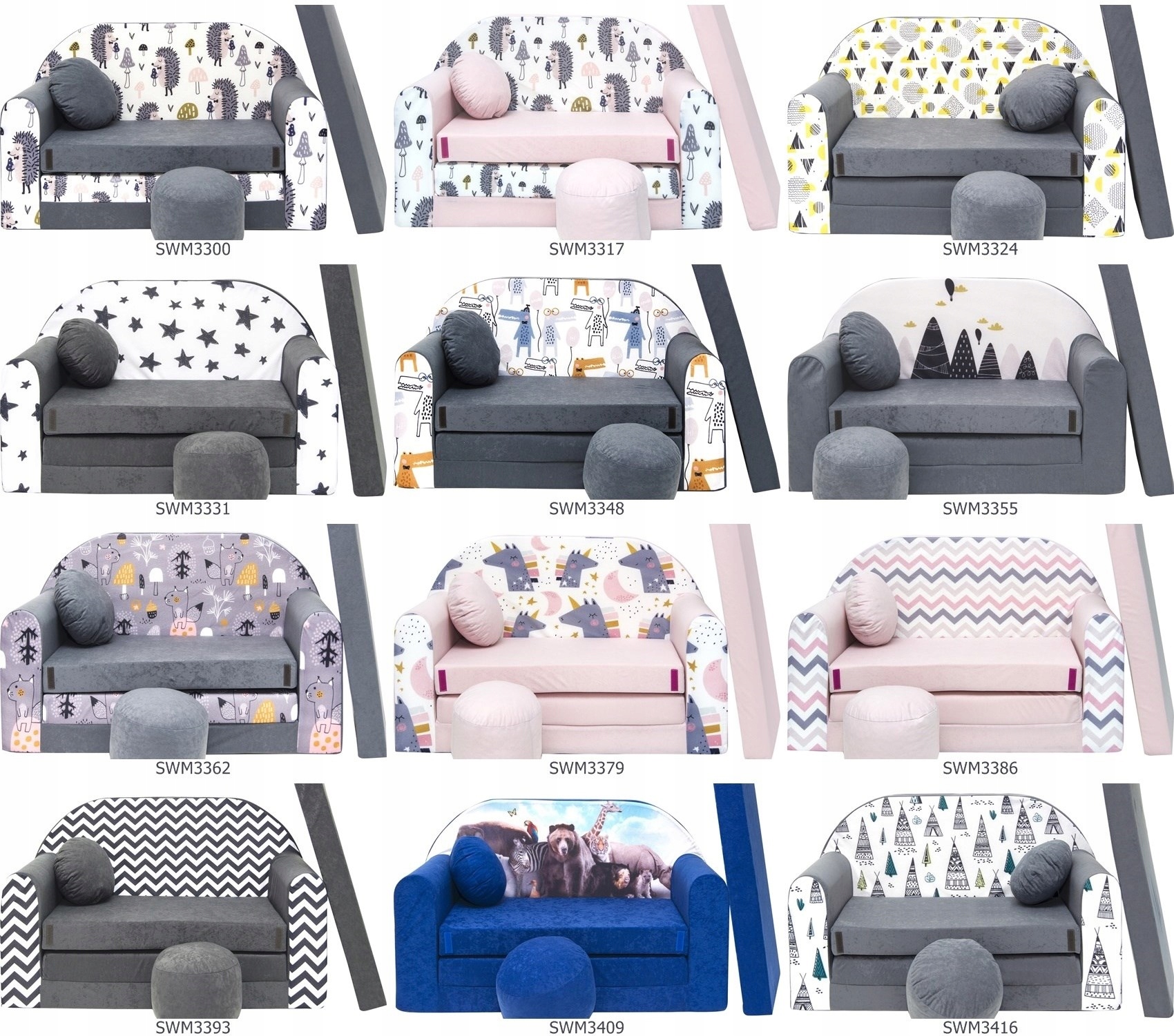 Sofa Welox vick 98 x 160 cm tkanina wielokolorowy Kod producenta 2230