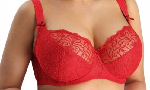 Nessa Sonata Podprsenka Měkká S Kosticemi Červená Krajka 95E