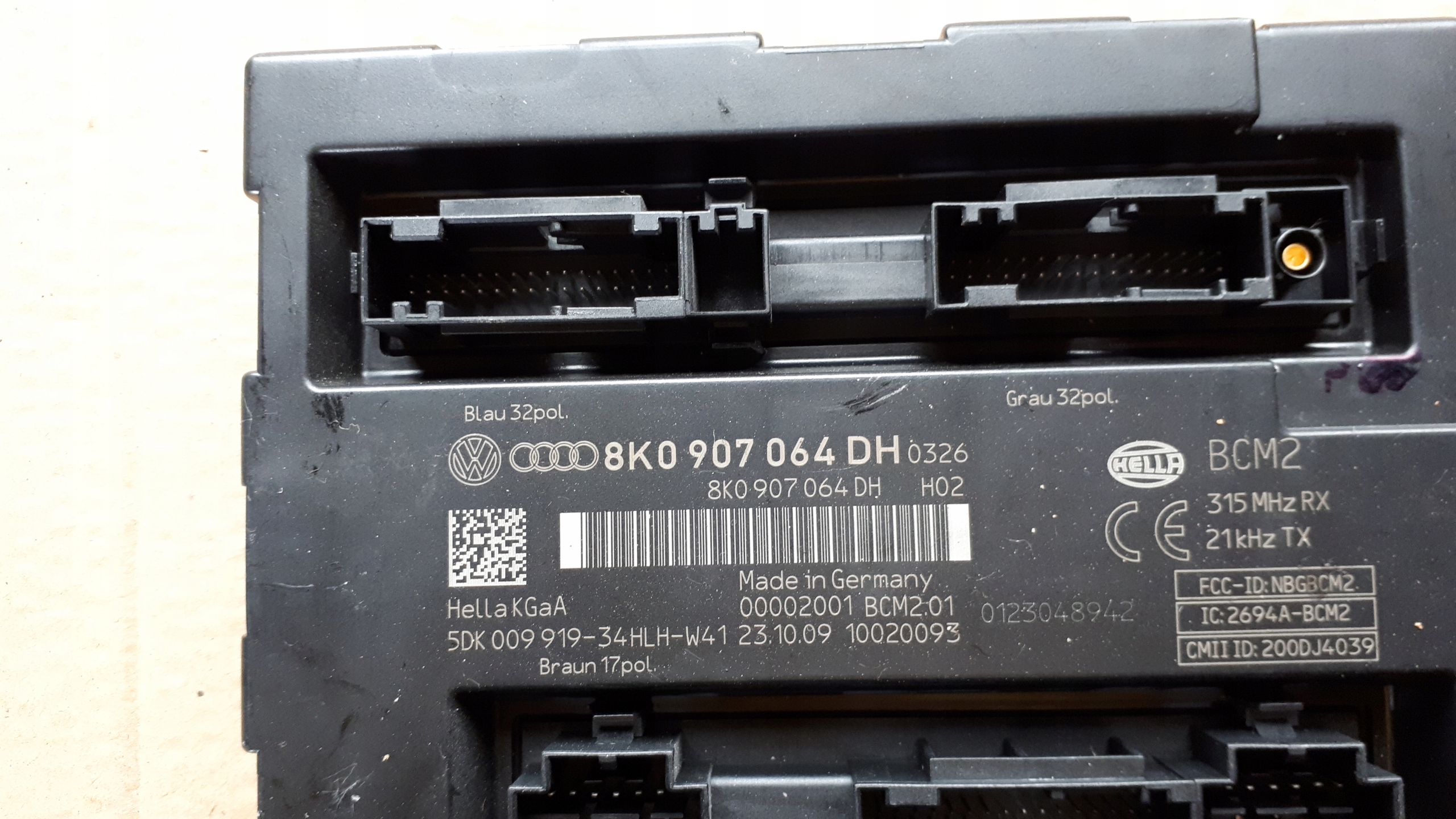 S4 B8 A4 module control unit KOMFORTU 8K0907064DH A5