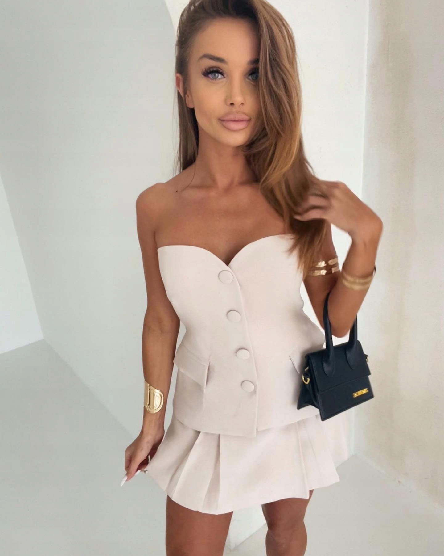 Dámský komplet Short Swan světle béžová [Velikost S/m]