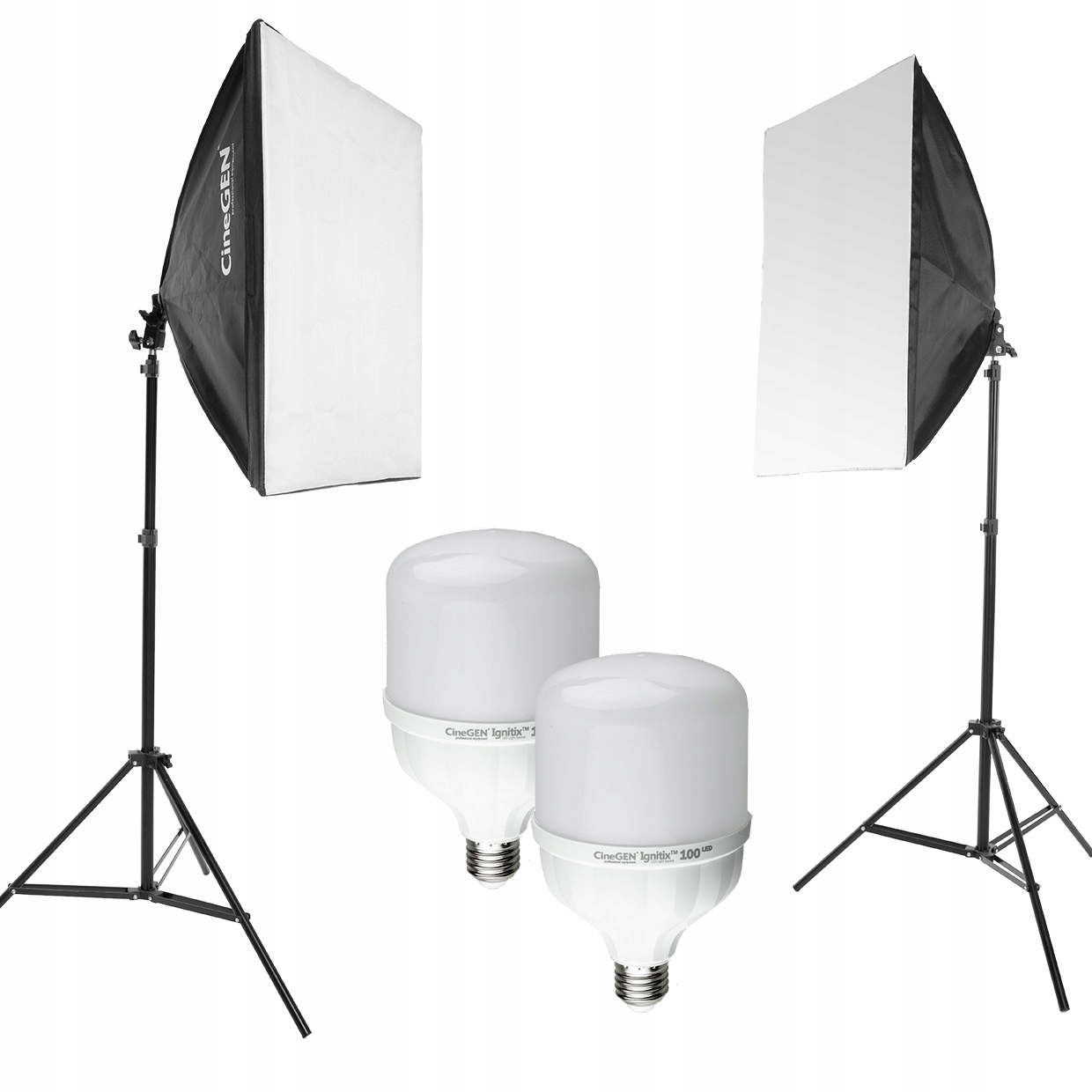 Sada 2x Led žárovka 100W Softbox Stativ Difuzér
