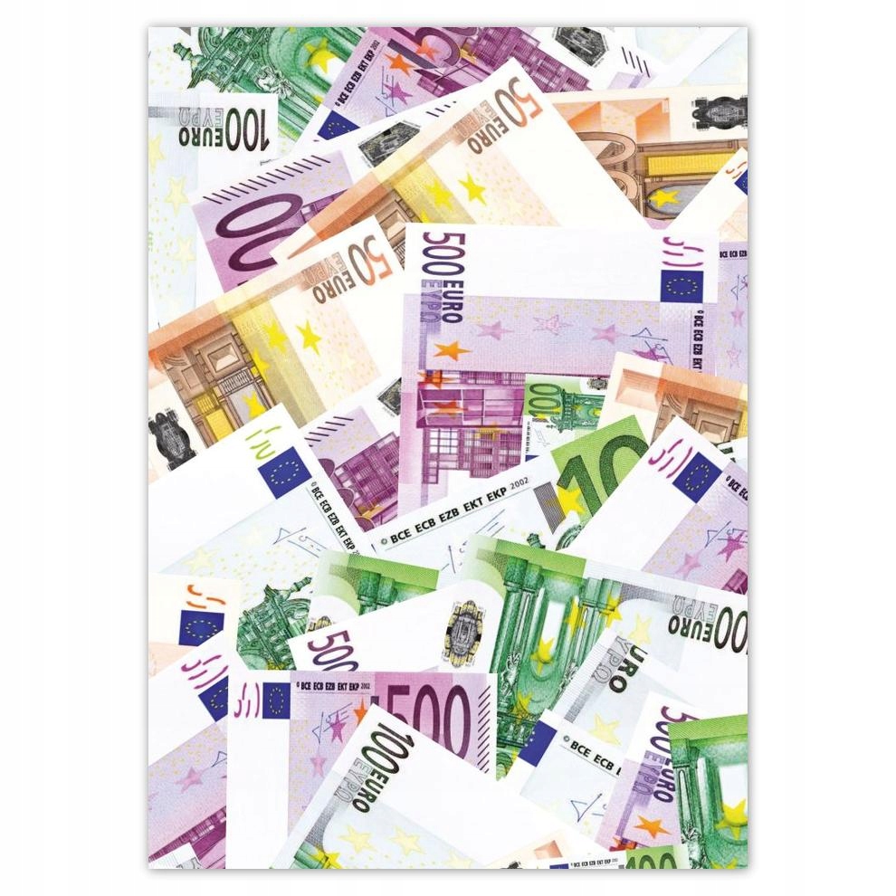 

Plakat 50x70 Dużo pieniędzy Kasa Euro