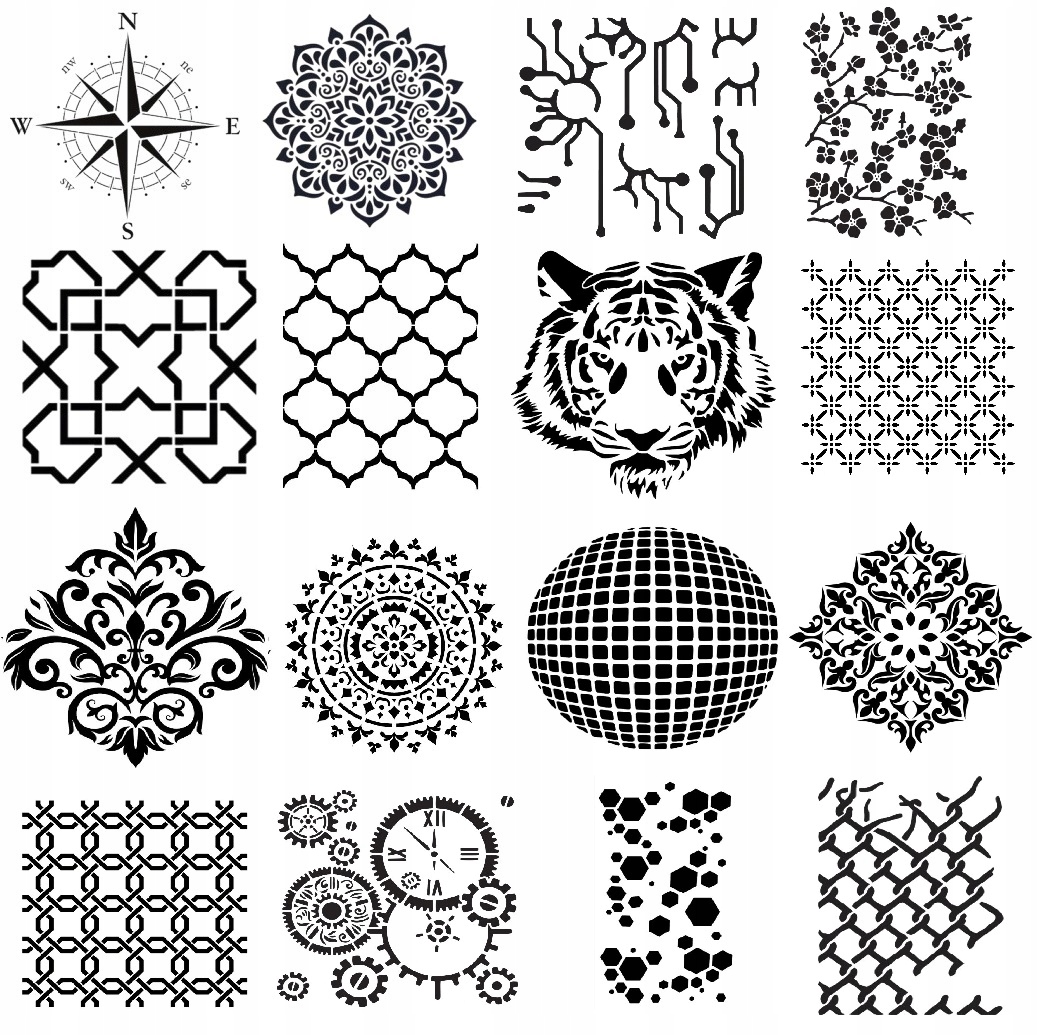 Malířská šablona Mandala Architektonický beton Dekorativní omítka