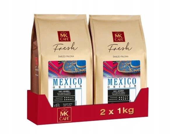 Mk Cafe Čerstvá Káva zrna mexického původu 2x1kg