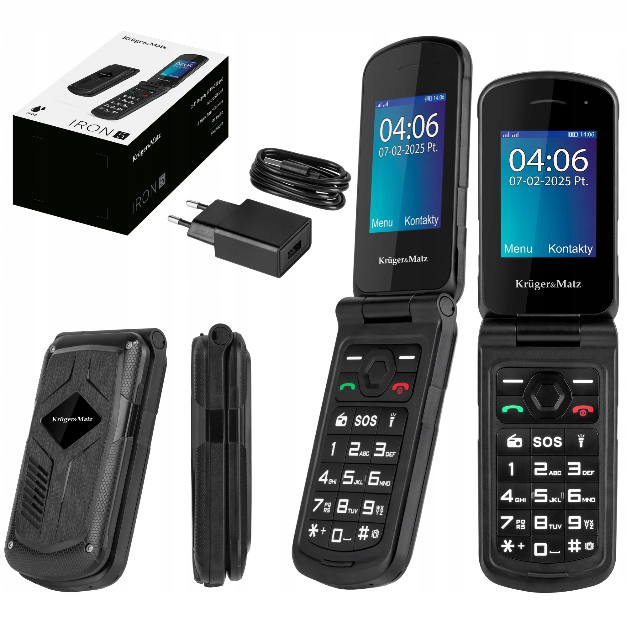 Telefón Kruger&Matz Iron 5 Flip 4G Bluetooth Dual Sim