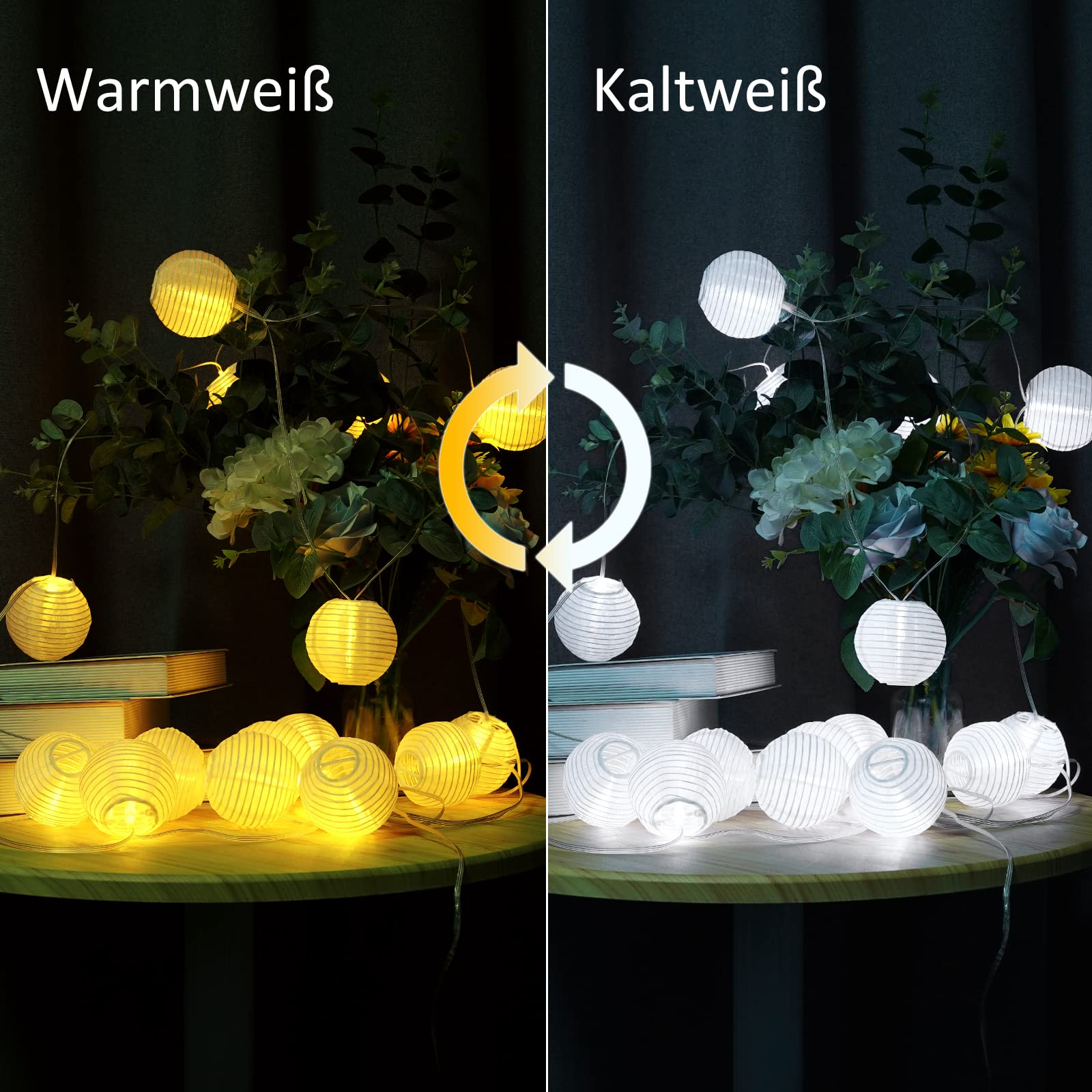 STARRYEVER 20M LED Lampiony Zewnętrzne 11 Trybów Pilot 80 LED — miniatura 6