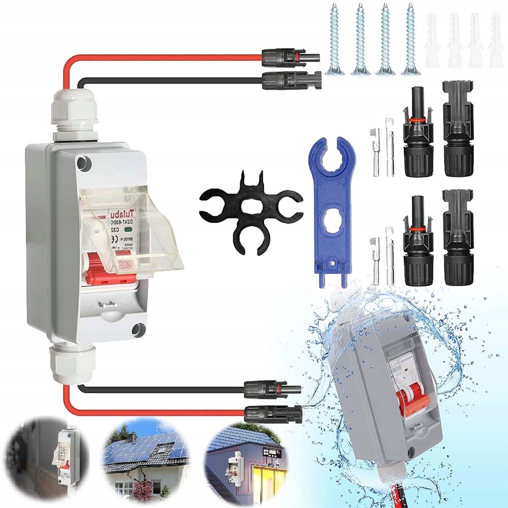 Rozłącznik DC,Skrzynka Przyłączeniowa Fotowoltaiczna 1-Stringowa,500 V 32 A